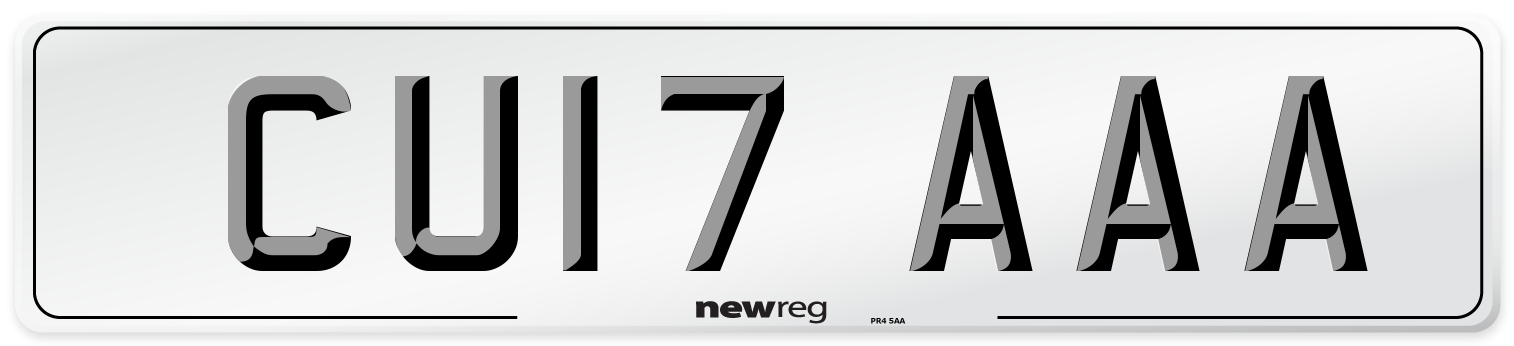 CU17 AAA Number Plate from New Reg